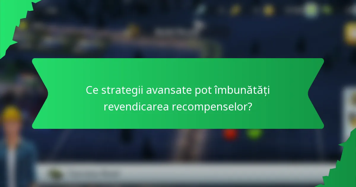 Ce strategii avansate pot îmbunătăți revendicarea recompenselor?