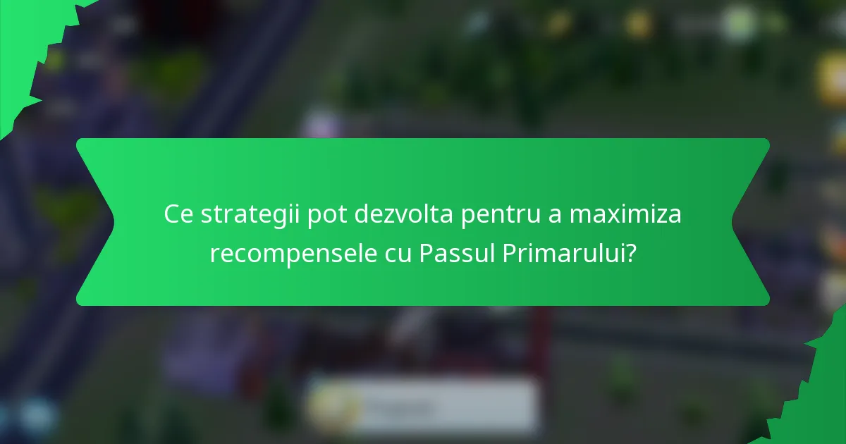 Ce strategii pot dezvolta pentru a maximiza recompensele cu Passul Primarului?