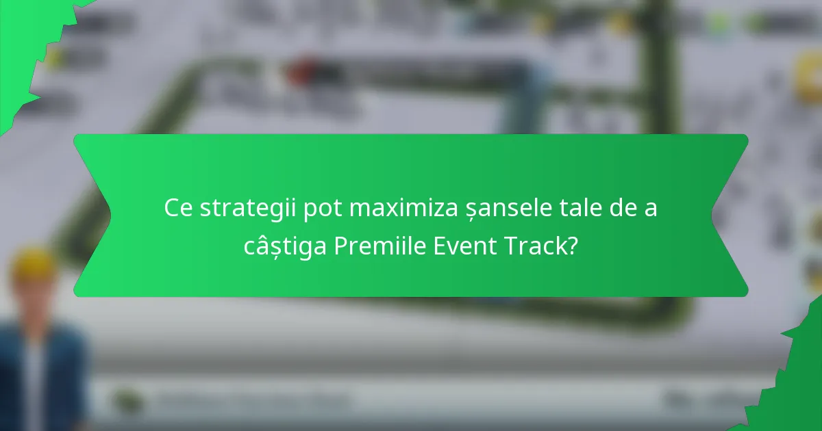 Ce strategii pot maximiza șansele tale de a câștiga Premiile Event Track?